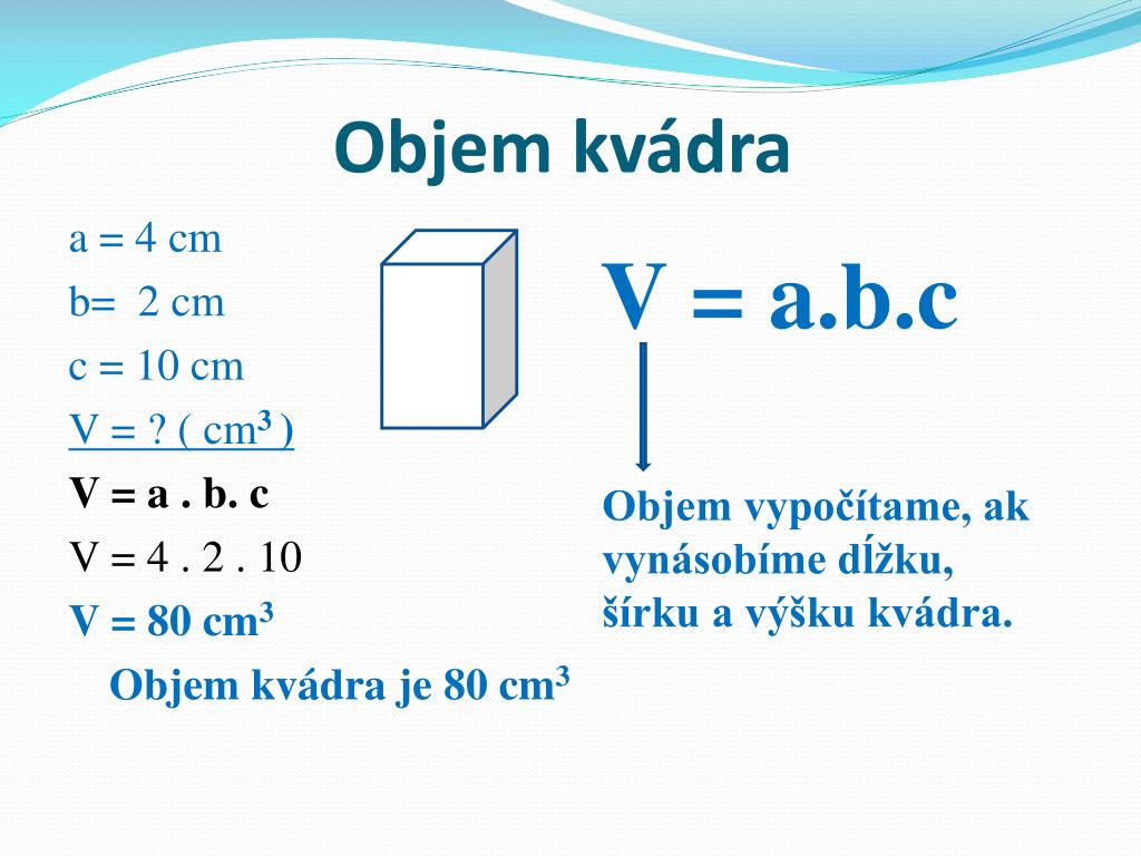 PPT - POVRCH A OBJEM KVÁDRA PowerPoint Presentation, free download -  ID:3843300