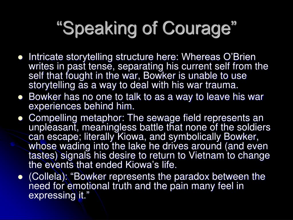 The Things They Carried Speaking Of Courage PPT - The Things They Carried PowerPoint Presentation, free download