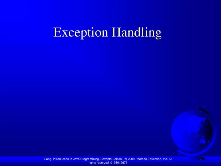 PPT - Exception Handling PowerPoint Presentation, free download - ID ...