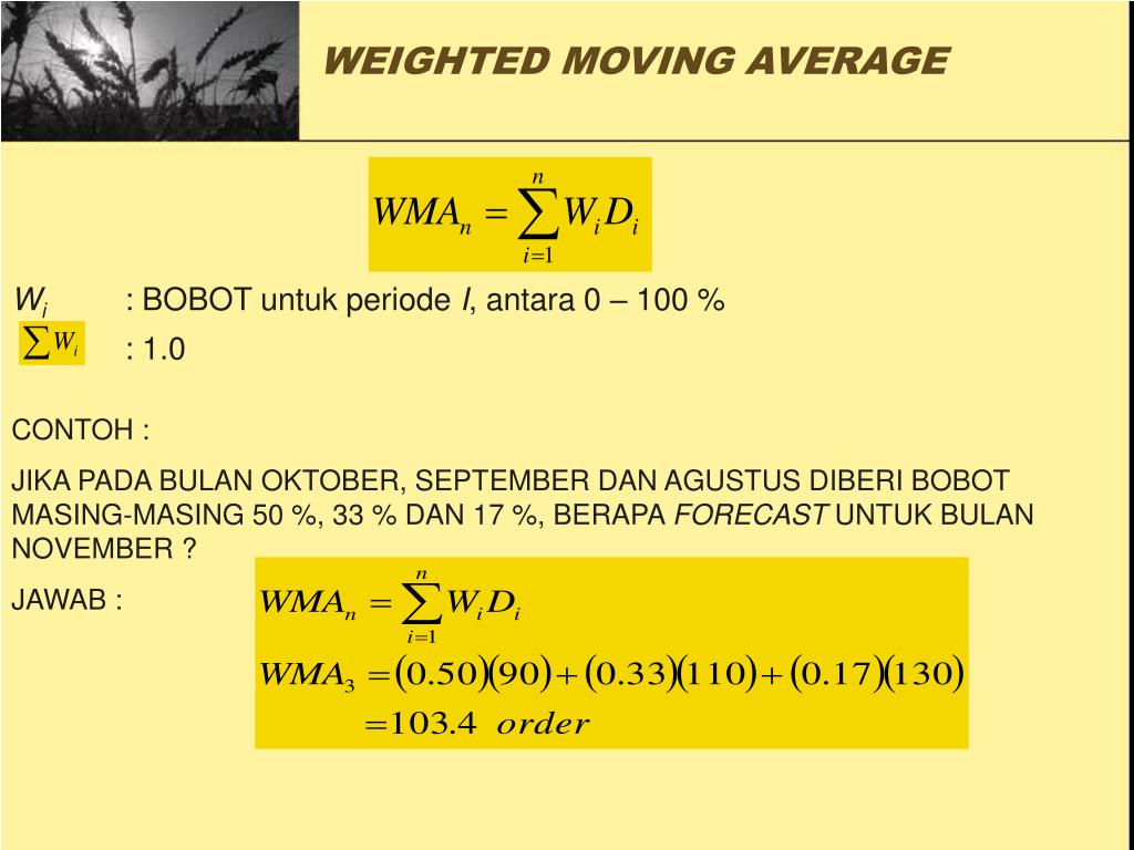 Contoh Soal Metode Simple Moving Average