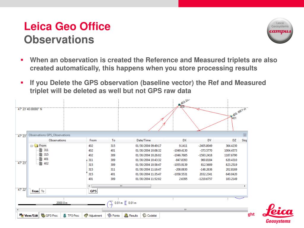 leica geo office static processing