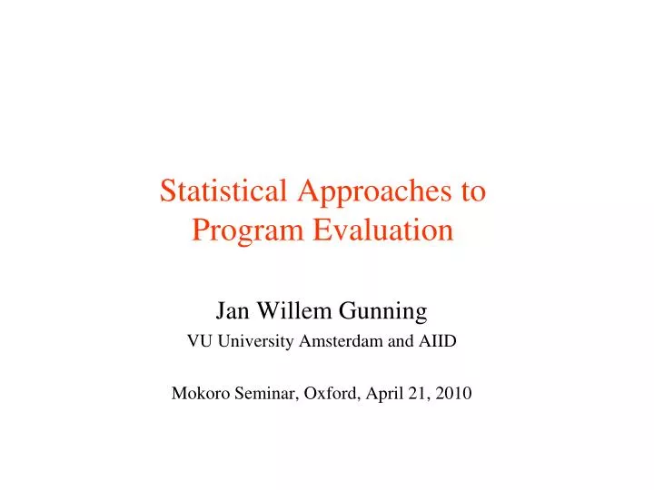 ppt-statistical-approaches-to-program-evaluation-powerpoint