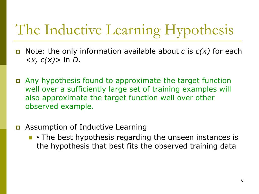 inductive learning hypothesis