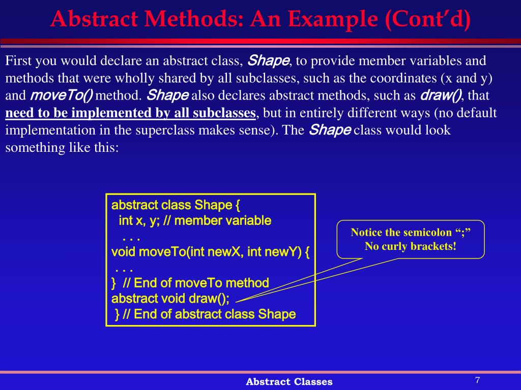 PPT - Abstract Classes PowerPoint Presentation, free download - ID:3848745
