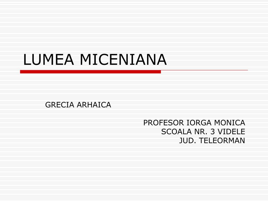 Ppt Lumea Miceniana Powerpoint Presentation Free Download Id