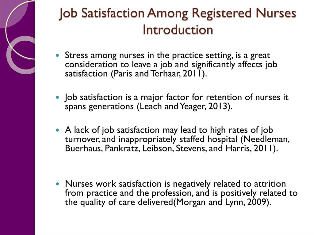 research on job satisfaction among nurses