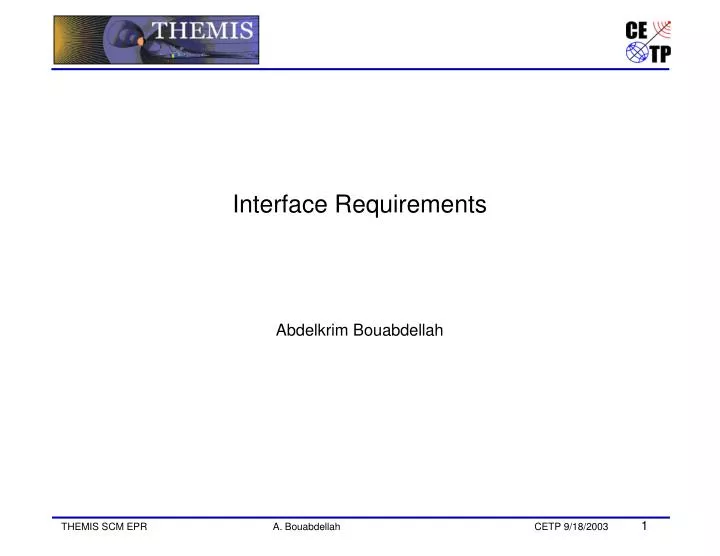 PPT Interface Requirements PowerPoint Presentation, free download