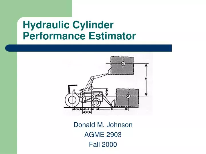 hydraulic cylinder performance estimator n.