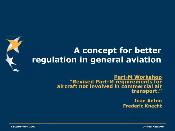 a concept for better regulation in general aviation n.