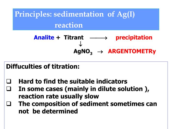 PPT Argentometric Titration (Precipitation Titration) PowerPoint