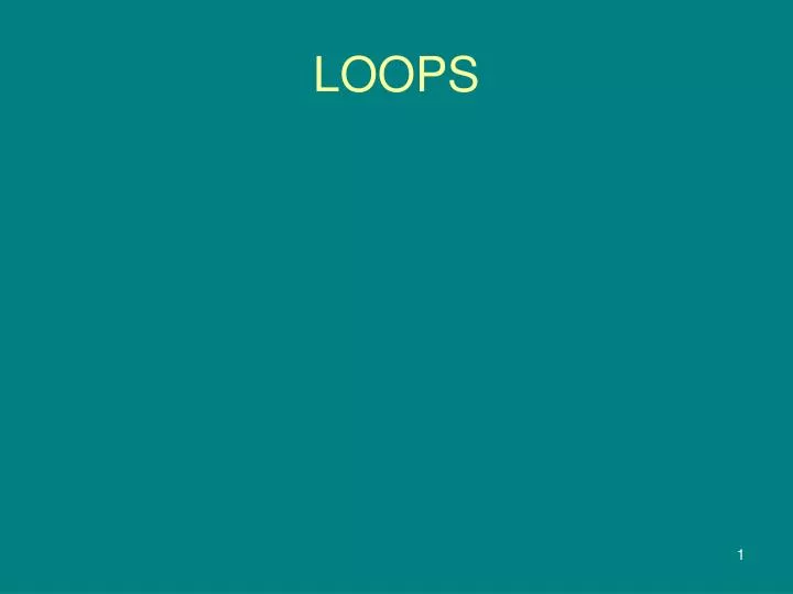 loops n.