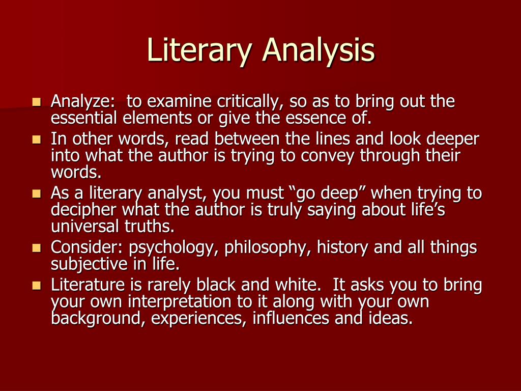 list of literary analysis questions