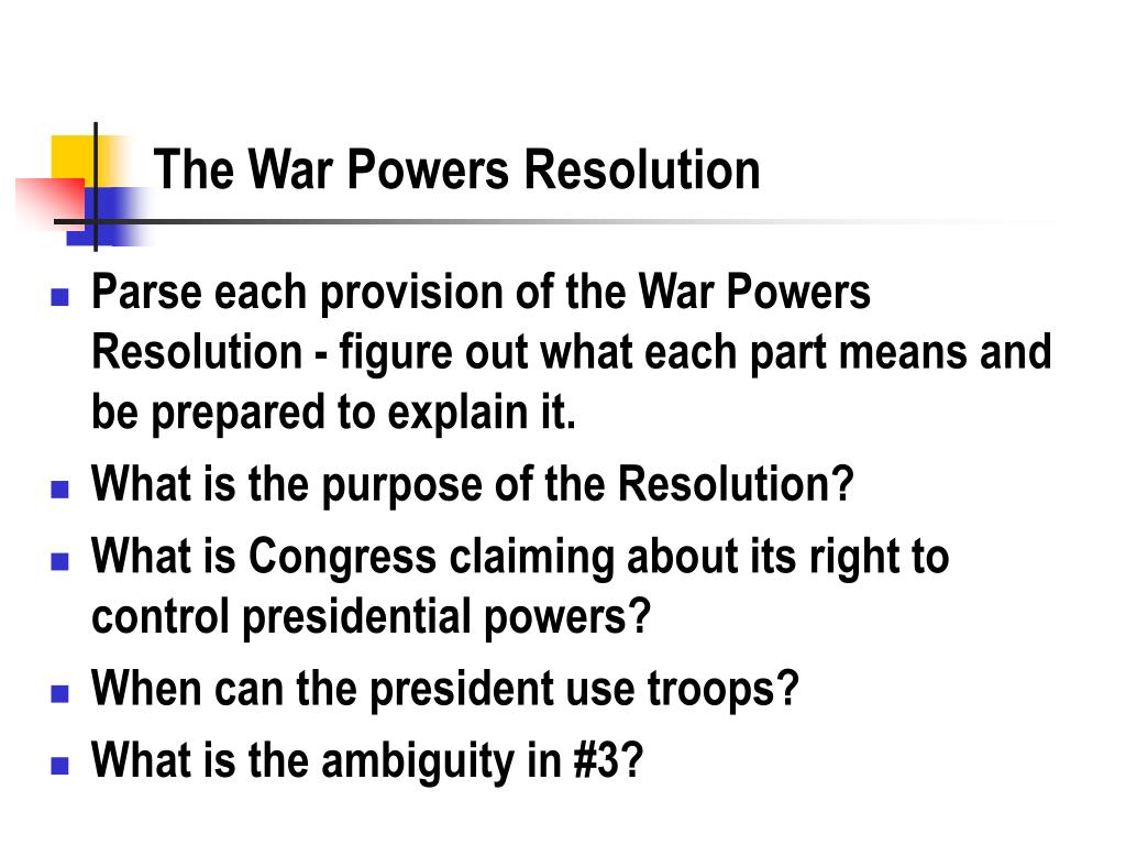 what is the significance of the war powers resolution