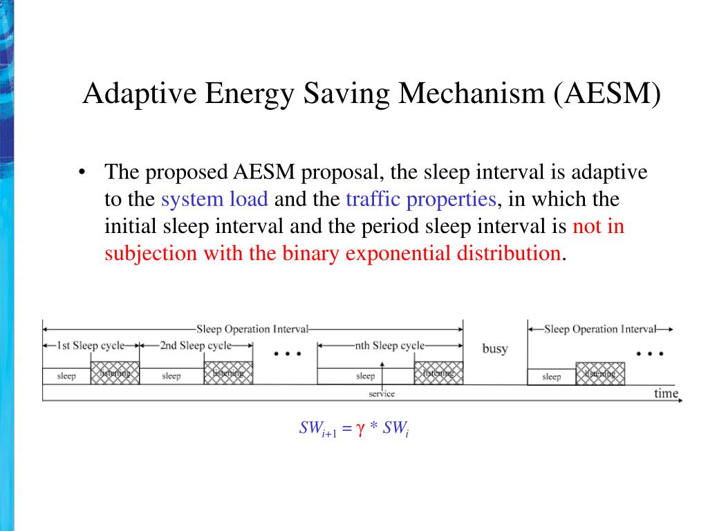 PPT - An Adaptive Energy Saving Mechanism in the Wireless Packet ...