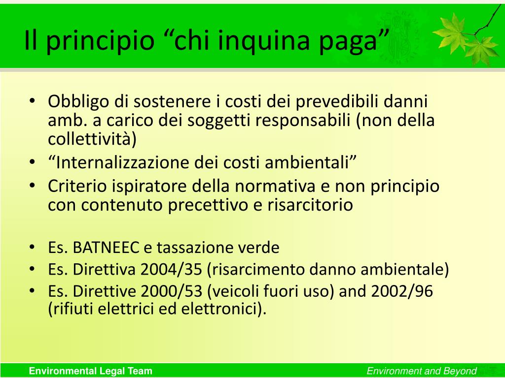 PPT - I Principi Internazionali e Comunitari nel Diritto Ambientale Prof.  Massimiliano Montini PowerPoint Presentation - ID:3856083