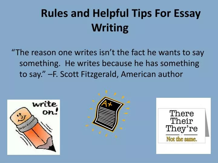 basic rules of essay writing
