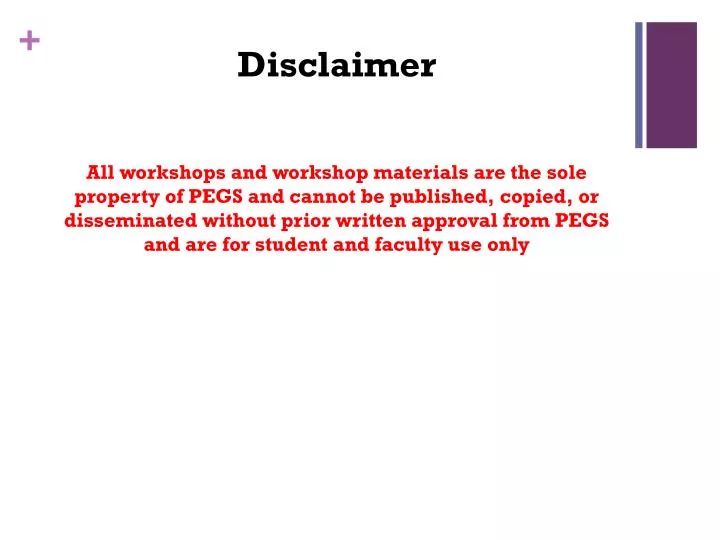 PPT - Disclaimer PowerPoint Presentation, free download - ID:3862032