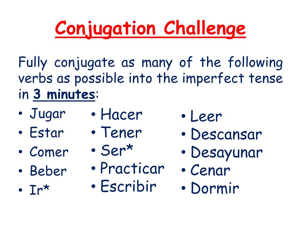 conjugation challenge.