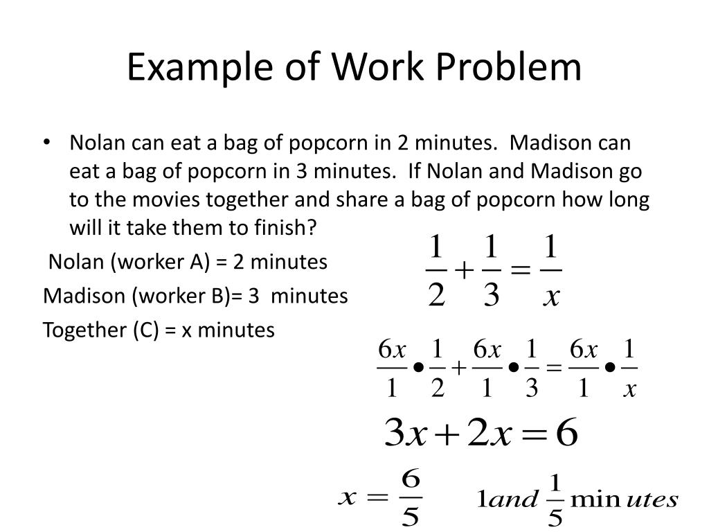word problems involving rational equations