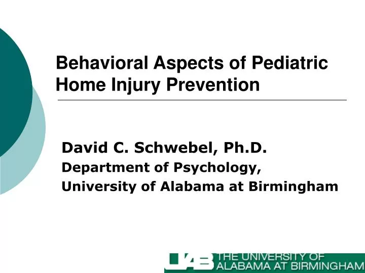 behavioral aspects of pediatric home injury prevention n.