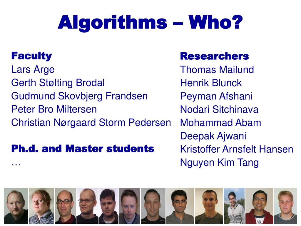 Master thesis algorithms