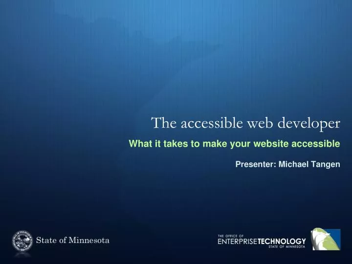 the accessible web developer n.