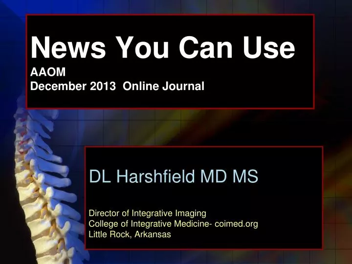 news you can use aaom december 2013 online journal n.