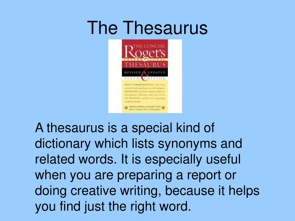 in research thesaurus