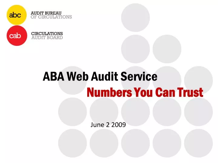 aba web audit service numbers you can trust n.