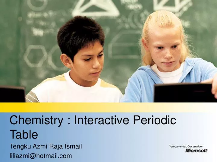 Interactive periodic table for kids