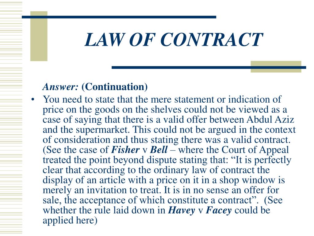 presentation on law of contract