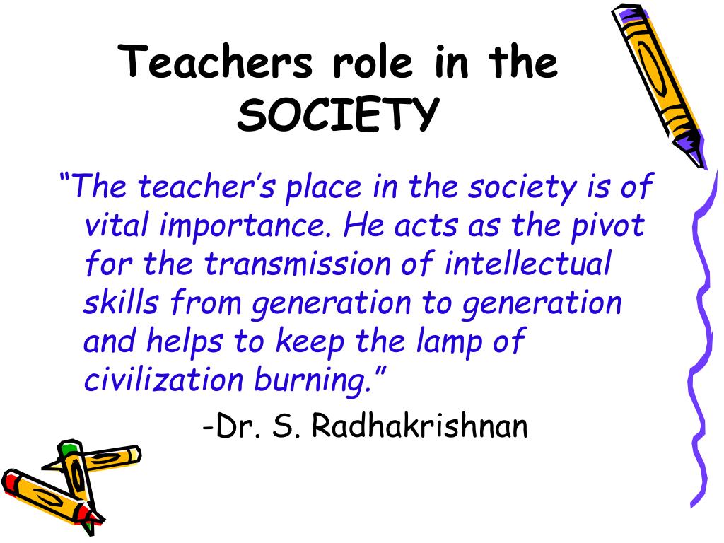 essay on teacher role in society