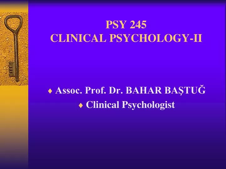 psy 245 clinical psychology ii n.