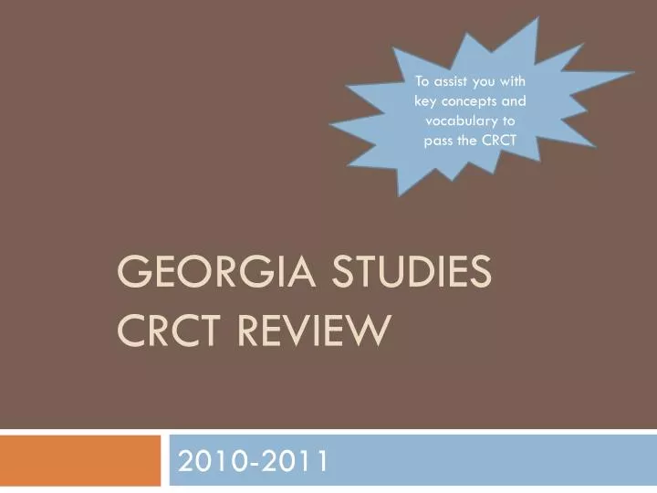 georgia studies crct review n.