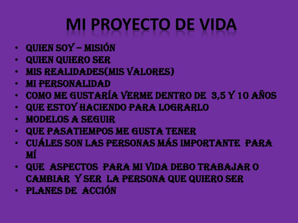Ppt Mi Proyecto De Vida Powerpoint Presentation Free Download Id