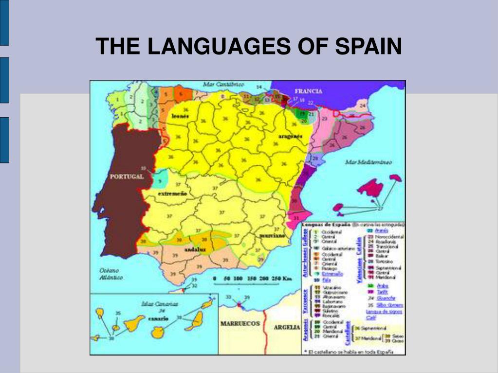 PPT THE LANGUAGES OF SPAIN PowerPoint Presentation Free Download 