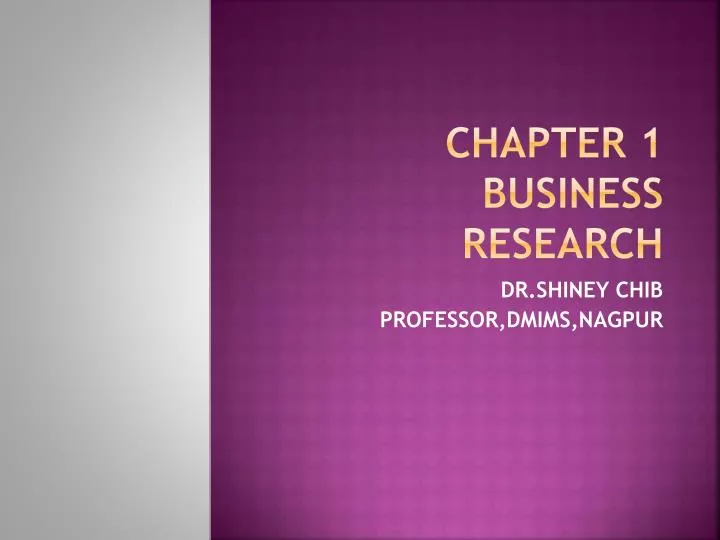business research chapter 1