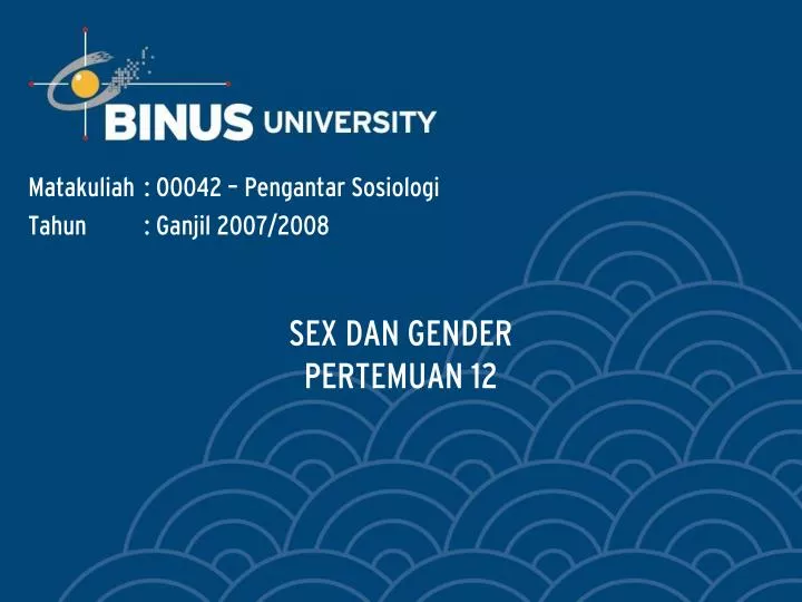 Ppt Sex Dan Gender Pertemuan 12 Powerpoint Presentation Free