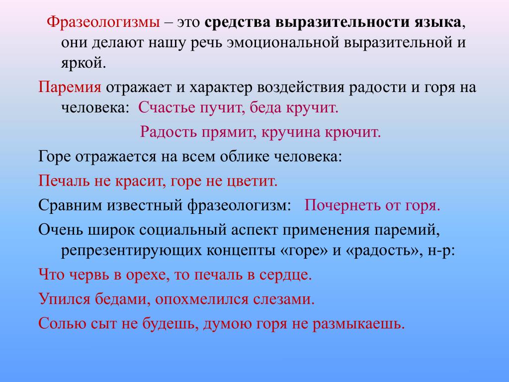 Русский характер средства выразительности