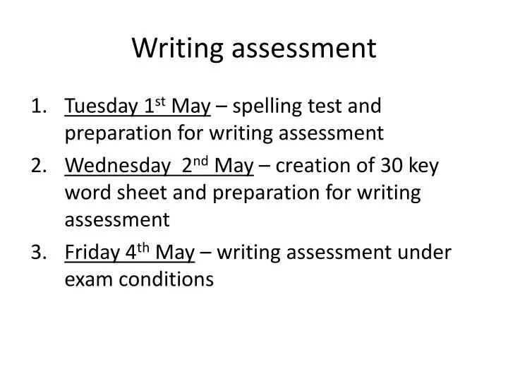 writing assessment meaning