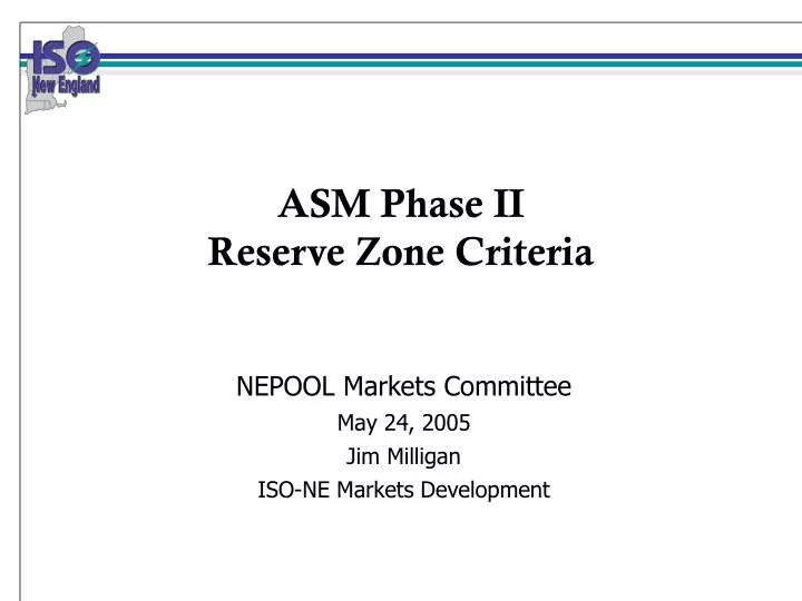 asm phase ii reserve zone criteria n.
