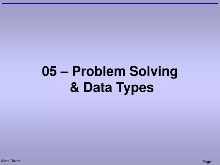 data types in problem solving