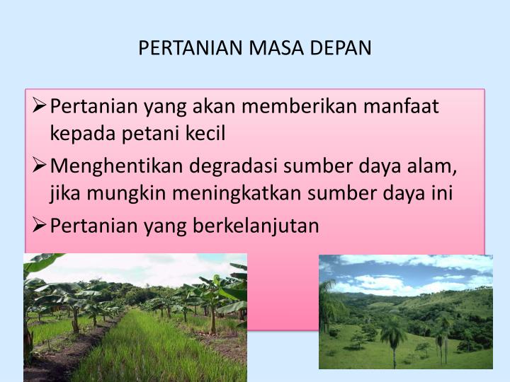  PPT PERAN PERTANIAN TERPADU DALAM PEMBANGUNAN PERTANIAN 
