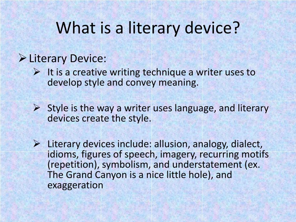 powerpoint presentation on literary devices