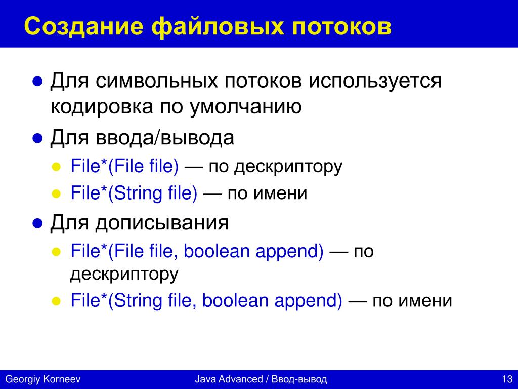 Файловая система ввод и вывод информации презентация