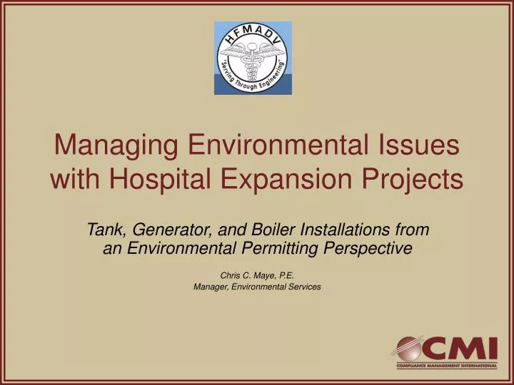 managing environmental issues with hospital expansion projects n.