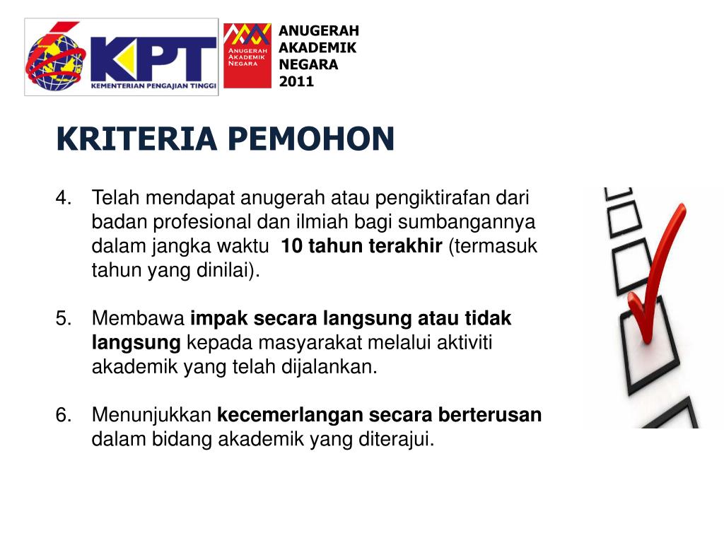 Ppt Taklimat Anugerah Tokoh Akademik Negara Aan 2011 Powerpoint Presentation Id 3875046
