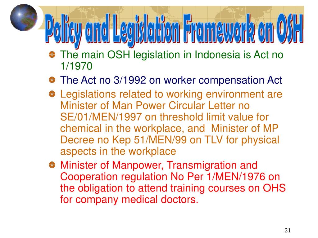 Ppt Country Report The Osh For Smes In Indonesia Powerpoint