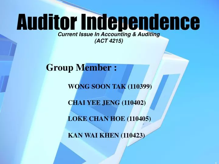 audictor independence audictor independence