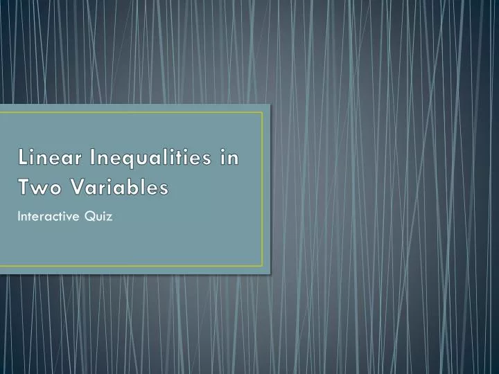 linear inequalities in two variables n.